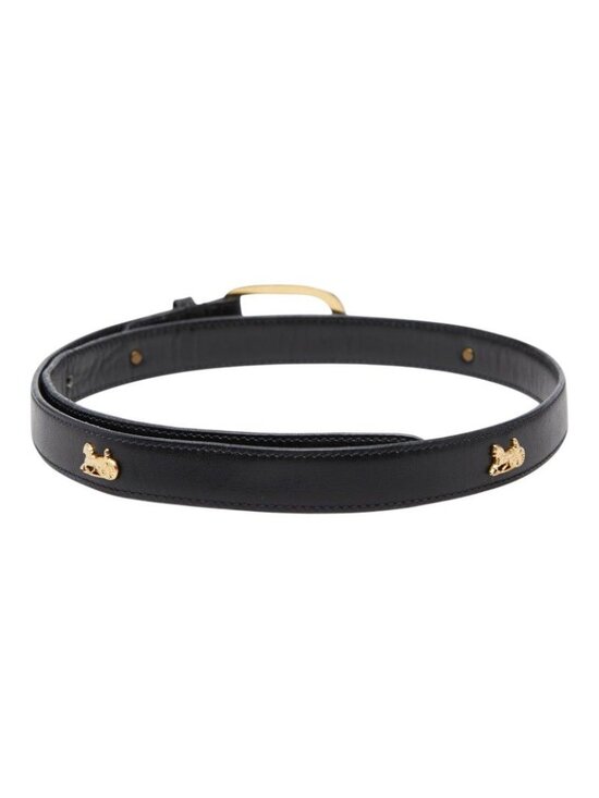 Celine Seri Nu Carriage Belt 80 Black Gold Leather s